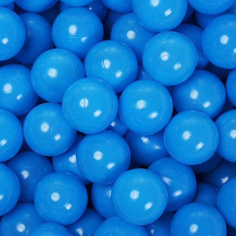 PlayMaty Play Ball Pool Pit Balls - 2.36inches Phthalate&BPA Free Plastic Ocean Transparent Balls for Kids Toddlers and Babys for Playhouse Play Tent Playpen Pool Party Decoration Pack of 70 (Blue) - Image 1